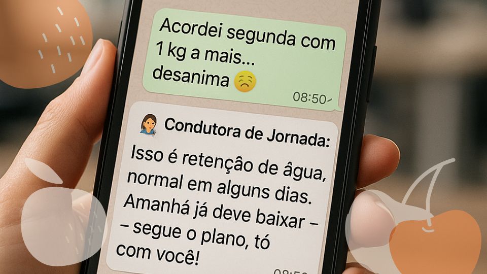 Interface do WhatsApp com conversas de apoio